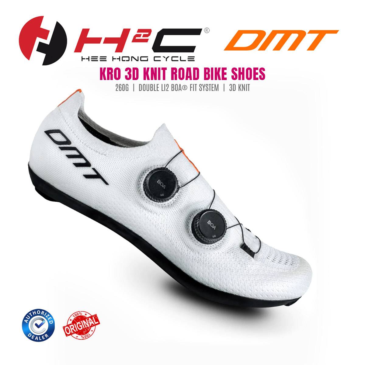 ウェア DMT KR0 KNIT 42 DMT KR0 3D Knit Road Bike Clip Shoes | BOA Fit