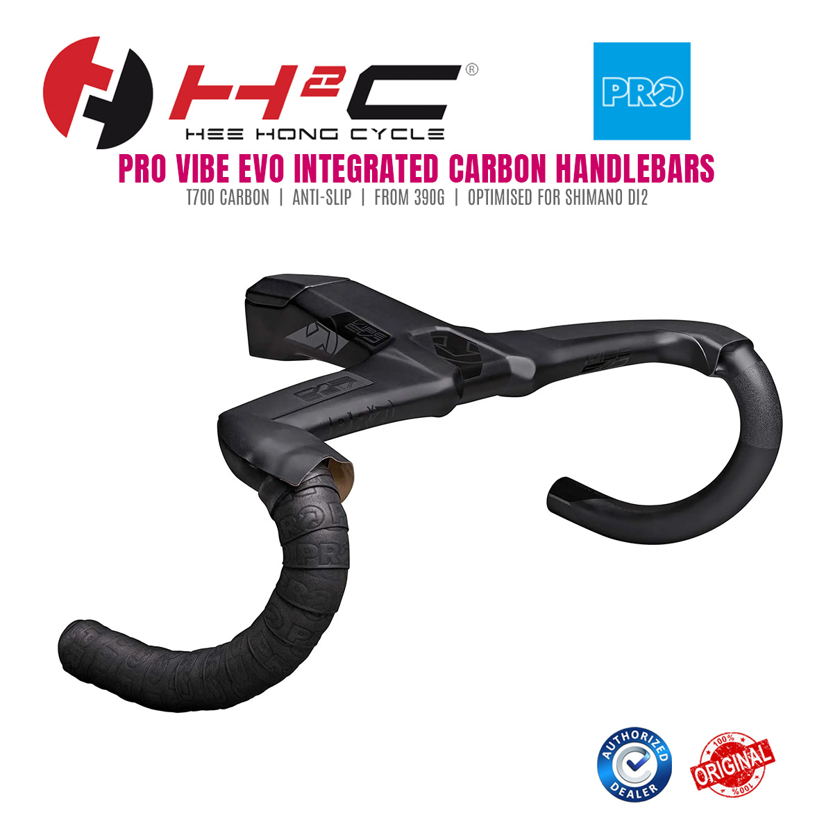 PRO VIBE EVO INTEGRATED CARBON ROAD BIKE HANDLEBAR