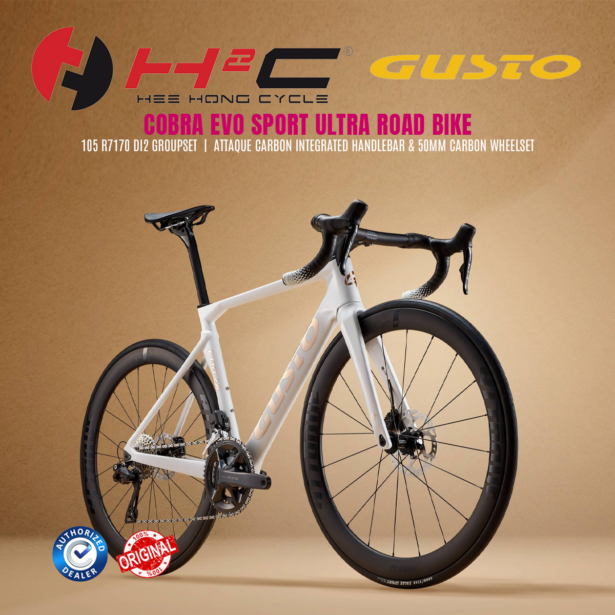 自転車本体 GUSTO COBRA EVO ELITE ULTRA 105 White Gusto Cobra Evo 