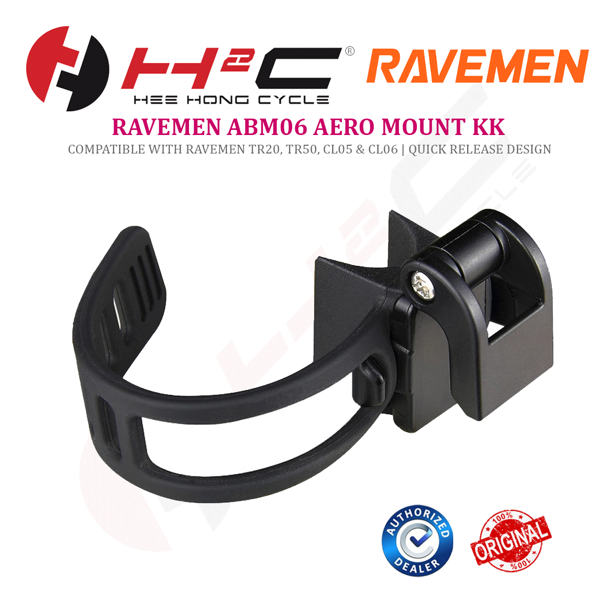 Ravemen ABM06 Rear Light Aero Seatpost Mount StrapOn