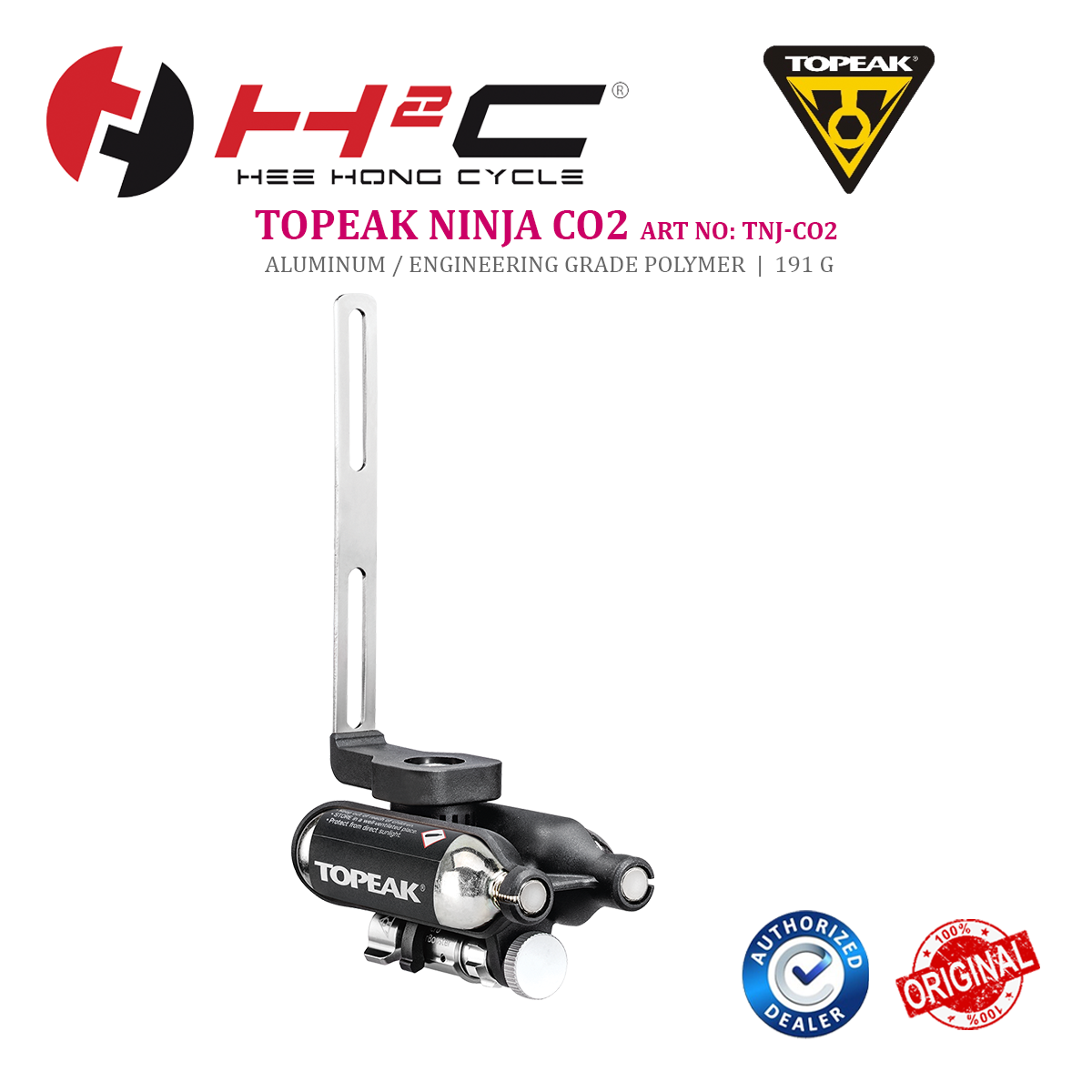 TOPEAK NINJA TNJCO2 CO2 HOLDER on Frame and Cage